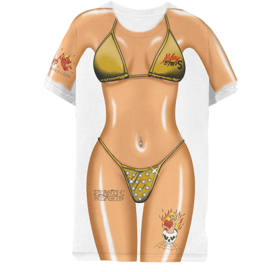 Miley Cyrus Sublimtated Beach Body Tee