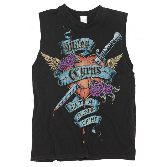 MadeWorn Heart and Dagger Ain't A Fucking Crime Tank Top